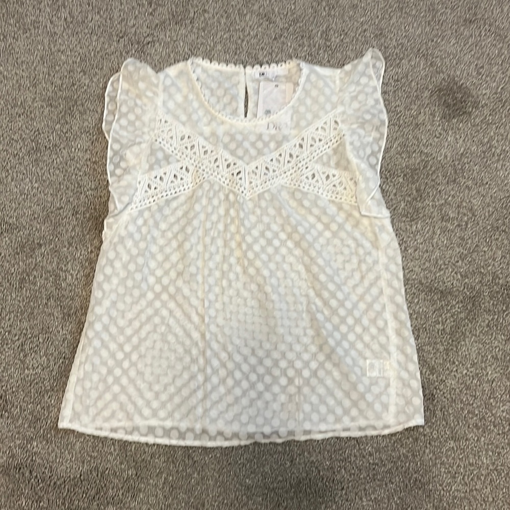 DR2 Swiss Dot Ruffle Blouse - Picture 2 of 7